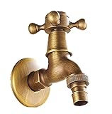 レトロ な お庭 を 演出 アンティーク 銅製 蛇口 ガーデニング DIY 水栓 水洗 水道(11cm ホース用)