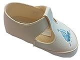 Baby boys Baypods white sky blue yacht design pram shoes (SIZE 3) by Baypods