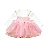 ベビー服 女の子ワンピース 子供服 Pojour 可愛い笑顔セーター チュールスカート長袖ドレス オシャレ 秋 綿 通園 発表会 旅行 記念日 プレゼント ピンク