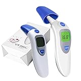 DZWD004-C ベビー温度計 ベビー温度計 子供の体温計 耳の温度と温度の銃 電子温度計 接触赤外線温度計 検温時間2秒 おでこ 耳 赤外線 赤ちゃん お年寄り