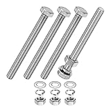 M METERXITY 4セット 六角ボルト M8 ボルト M8×80mm ナット ロックワッシャー 平座金 ステンレス 六角頭ネジ 全ねじ 耐久性 防錆 産業 部品 機械 シルバー