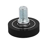 uxcell ベアリングプーリー レールボールホイール PU Fタイプガイド 交換 28mm外径 M8x12mmネジ