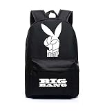 韓流グッズ ファッション 可愛 BIGBANG GD ビッグバン TOP SOL VI D-LITE MADE ファッション 10周年記念 VIP バッグ リュックサック (ブラック)