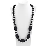 Silli Me Jewels: Beautimous - Lovely Chewable Teething Necklace with Larger Oval Beads and 15mm Bead
