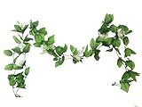 meiliy 2パック人工シルクHyacinth Flower Ivy Vine Leaf Hanging Garlandホームウェディングの装飾