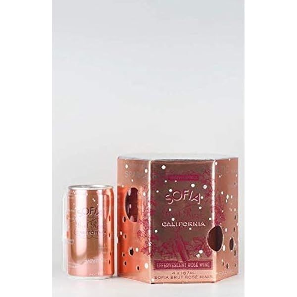 Amazon Co Jp フランシス コッポラ ソフィア ブリュット ロゼ モントレー 4缶ボックスパック 常温便 食品 飲料 お酒