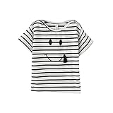 Cutelove 子供服 Tシャツ 半袖 ファミリー装着し 子供＋お母さんセット 夏 キッズ 男女兼用 可愛い 綿 レジャー 柔らか ストライプ 笑顔 おしゃれ ショートスリーブ