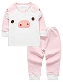 (チェリーレッド)CherryRed ベビー パジャマ 動物 綿製品 可愛い 柔らかい ピンク 90
