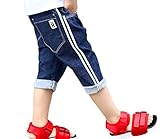(チェリーレッド) CherryRed 子供 女の子 男の子 子供 ショートパンツ ハーフパンツ 夏物 デニム130 ブルー