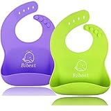 防水 お食事用 ソフトスタイ よだれかけ スタイ ベビー ソフトスタイ グリーン/パープル