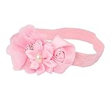 【ノーブランド品】 キッズ 赤ちゃん 　ヘアバンド ヘッドバンド　ヘアアクセサリー 写真撮影 小道具 髪飾り 出産祝い ピンク