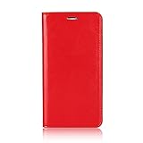 Golikef iPhone X ケース カバー バンパー 手帳型 高級 本革 レザー 色鮮やか レトロ な book case 型 柔らかいシリコンTPUラバーカバー スタンド機能 カード収納機能 