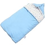 おくるみ ガーゼ スリーパー 防寒 あったか ぐっすり 新生児 綿１００％ プレゼント 出産祝い (blue)