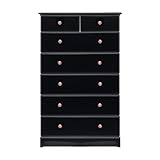 アルファタカバ ベビータンスシリーズ ピンキー 80cm幅6段 ブラック (クリスタルピンク)