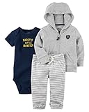 カーターズ Carter's 正規品 長袖パーカー+ボディスーツ+パンツ 3点セット☆グレー☆ 9M(70-75cm)