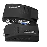 Paris BNC to VGA アナログ変換器 S-video 音像入出力対応 PC VGA Converter モニタ 変換 アダプタ DVR DVD CCTVカメラなど対応 (ブラック)