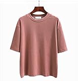 Marshel マタニティ トップス tシャツ 夏 半袖 コットン ゆったり ラウンドネック ブラック M