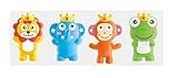 Little Treasures Teether Toy, 3-in-1 Squeeze, Whistle, Bath Toy Includes 4 Individual Toy Characters