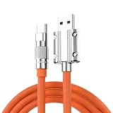 USB Type-C ケーブル 高速充電 6A対応 PD急速充電 スマホ タブレット 充電用 軽量設計(60g) オレンジ 耐久性ナイロン編み 1m/1.2m 転送対応 マルチデバイス互換 iPhone/Android/iPad/任天堂Switch/PS5接続可 (USB Type-C, 100cm)