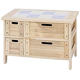 不二貿易 木製2段ボックス S 幅56cm ナチュラル 50244