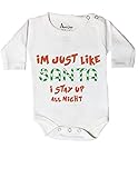 Allure & Grace Funny Baby OnesieロンパースボディスーツI ' m Just Likeサンタベビーシャワーギフト カラー: ホワイト