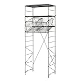 エア・リゾーム ランドリーラック 洗濯機ラック おしゃれ かご付き LESTER(レスター) カゴタイプ ブラック