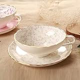 ハイグレードなセラミックカップラテ101〜200ミリリットルコーヒーカップのボーンチャイナコーヒーカップセットフルーツ柄 (Color : 2)
