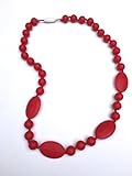 SillyMunk Silicone Teething Necklace Beaded (Red) by SillyMunk TM
