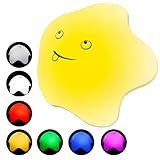 Wior LED Kidsナイトライト、USB充電式ソフトシリコンNurseryランプ、タッチセンサー寝室装飾Cute Smiling赤ちゃん夜ランプ、7色Single/ChangingモードBaby