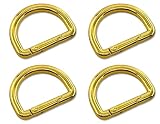 2[キD25] 8個入 D型 カラビナ Dカン 25mm バッグ 金具 後付け Dカン スプリングフック キーホルダー金具 リュック Dカン 丈夫 バックル 修理 交換 内径25mm,ゴールド