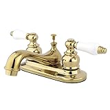 Kingston Brass KB602PL Two Handle 4 in. Centerset Lavatory Faucet with Retail Pop-up