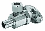 Everflow Supplies 71512pr-nlプレミアム鉛フリー1 /2インチPex Inlet x 3 /8 OD圧縮マルチTurn角度ストップバルブ