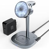LENZZA (レンツァ) 【最新Qi2.2 最大25W出力】 IceCharge 3-in-1 マグネット式ワイヤレス充電ステーション MagSafe ペルチェ冷却 ワイヤレス充電器 スタンド マグセーフ対応 iPhone AirPods Apple Watch 3台同時充電 アイスチャージ 45W電源アダプタ USB-Cケーブル 付属 (スペースブラック)