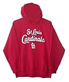 Louis Cardinals大人サイズXL XLスクリプトパーカーフード付きスウェットシャツ – レッド