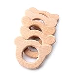 Mamimami Home 歯固め カミカミ 木の動物 10個 くま 木製ペンダント 赤ちゃんのおもちゃ 知育玩具 安全 FDA認可済