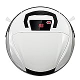 ロボット掃除機on Undercoatカーペット大理石木製タイル床has Adittionalラウンドブラシのデバイスの下ヘアDirt and Dust Removal ホワイト EVERTOP