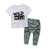 ベビー　子供服　綿　半袖Ｔシャツ　ロングパンツ　男の子　カコイイ　2点セット　超柔らかい　ファッション　赤ちゃん　出産祝い　普段着 (90)