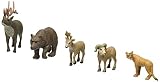 北アメリカの野生動物の置物 5 枚入り-