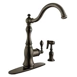 Kingston Brass GS7705ACLBS American Classic 8-Inch Centerset Single Handle Kitchen Faucet with Match