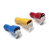 Soloop 100pcs 6.3mm Full Insulated Piggyback Splice Spade Electrical Wire Crimp Terminals Connector 