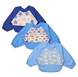 【La Bella】 赤ちゃん 食事用 スタイ セット 防水 食べこぼし お食事 エプロン 離乳食 保育園 にも (男の子 A)