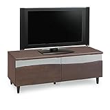日本製 モダン 120cm幅ロータイプテレビボード ブラウン 完成品