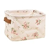 Lovelyフローラル家庭用折りたたみ式ストレージバスケットCD Hamperバッグ/ Organizer
