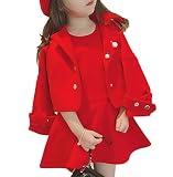 【DELIA】 女の子 子供服 秋冬セットスカート 新型 モダン 小さい女の子 赤ちゃん 厚い子供服 (130, レッド　)