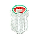 Cutelove 子供服 ロンパース カバーオール ガールズ 女の子 綿 夏 スイカ柄 キッズ 可愛い 半袖 ベビー 新生児 おしゃれ