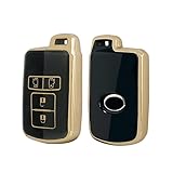 トヨタ TOYOTA 専用 キーケース キーカバー 本革 キーホルダー ノア 80系 ヴォクシー80系 エスクァイア80 アルファード 30系 ヴェルファイア30系 シエンタ 両側スライドドア (タイプB、金黒 単品)