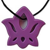 Lotus Teething Necklace by Zen Rocks - a Stylish New Twist to Teething - Amethyst by Zen Rocks