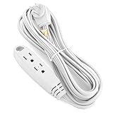 Aurum Cables 12 Feet 3 Outlet Extension Cord 16AWG Indoor/Outdoor Use White - UL Listed [並行輸入品]