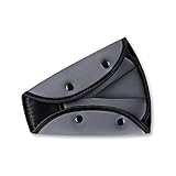 ベルトヘルパー　セーフティパッド　HULISEN　ストッパー　シートベルト調整　安全カバー　子供用　女性用　取り付け簡単 (灰色)