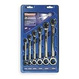 Westward 1LCF2 Ratcheting Box Wrench Set, mm, 6 PC by WestWard Tools
